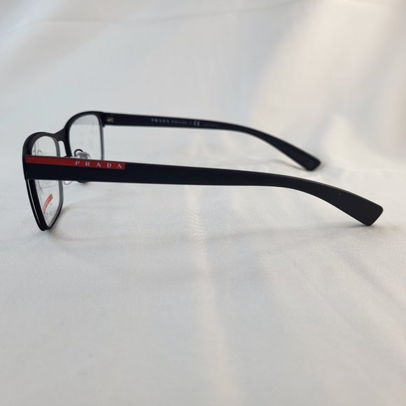Prada Linea Rossa PS 50GV Rx-able Men's Eyeglasses Black Rubber Made in Italy - Picture 4 of 7